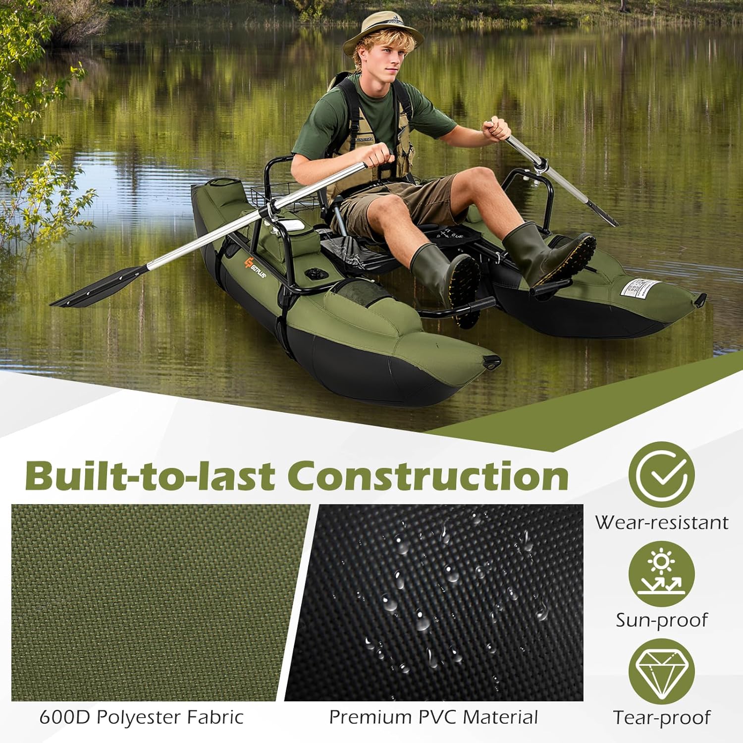 Opblaasbare bellyboot voor vol - Fishing Boat Paddle recensie en prijs